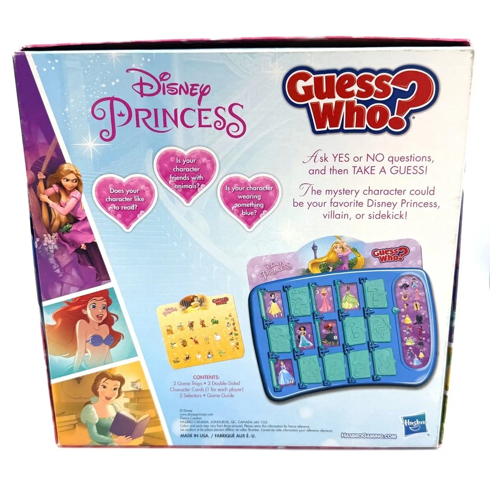 Disney Princess Guess‎ Who? Board Game Hasbro Complete